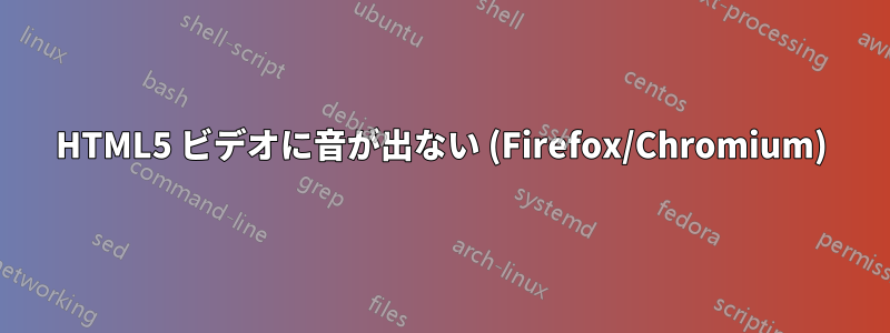 HTML5 ビデオに音が出ない (Firefox/Chromium)