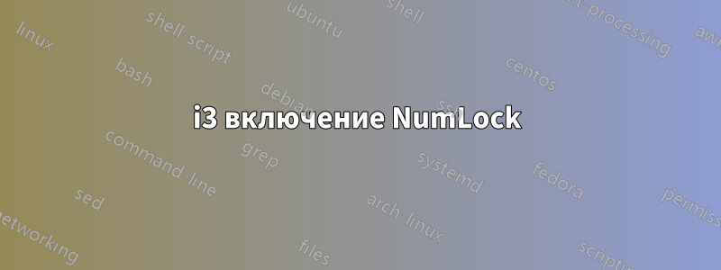 i3 включение NumLock