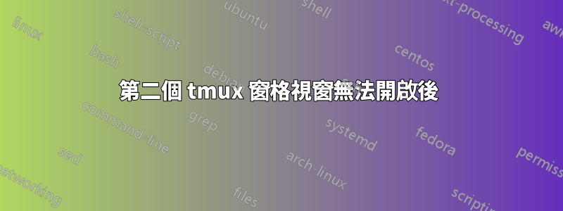 第二個 tmux 窗格視窗無法開啟後