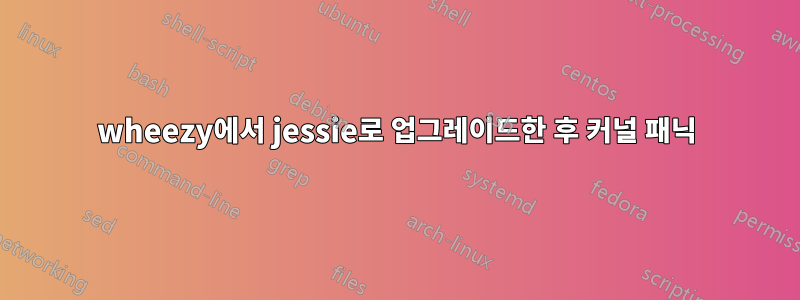wheezy에서 jessie로 업그레이드한 후 커널 패닉