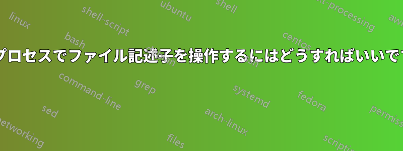 別のプロセスでファイル記述子を操作するにはどうすればいいですか? 