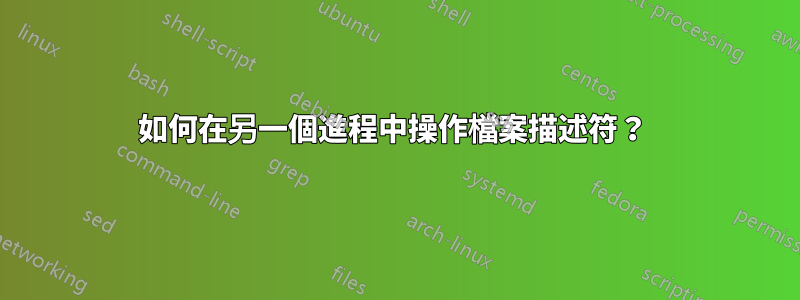 如何在另一個進程中操作檔案描述符?