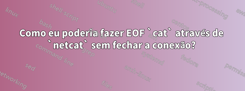 Como eu poderia fazer EOF `cat` através de `netcat` sem fechar a conexão?