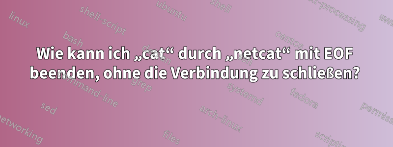 Wie kann ich „cat“ durch „netcat“ mit EOF beenden, ohne die Verbindung zu schließen?