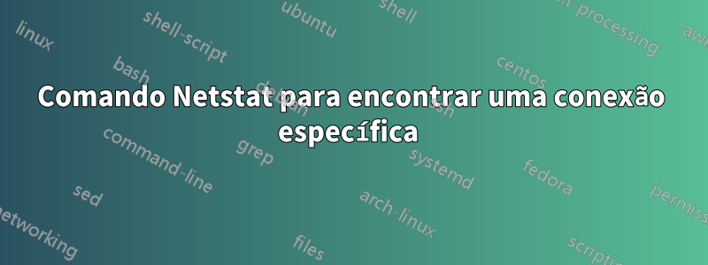Comando Netstat para encontrar uma conexão específica 