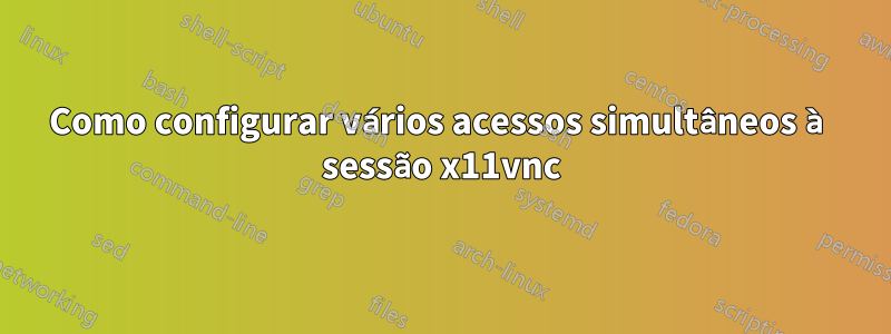 Como configurar vários acessos simultâneos à sessão x11vnc