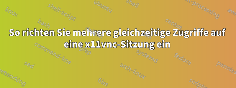 So richten Sie mehrere gleichzeitige Zugriffe auf eine x11vnc-Sitzung ein