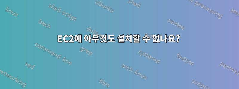 EC2에 아무것도 설치할 수 없나요?