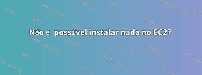 Não é possível instalar nada no EC2?