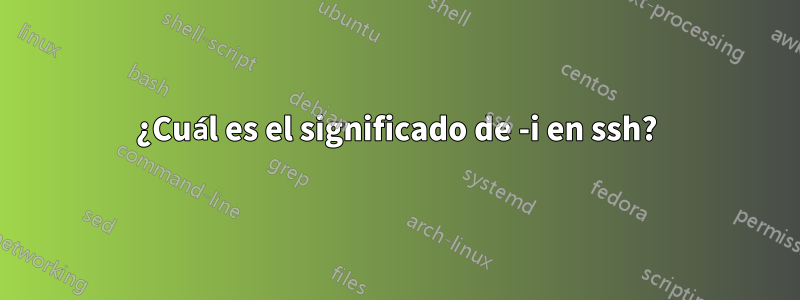 ¿Cuál es el significado de -i en ssh?