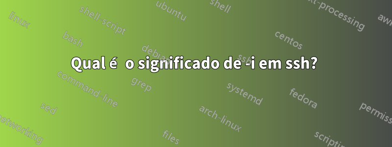 Qual é o significado de -i em ssh?