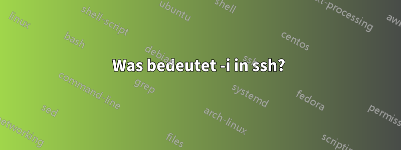 Was bedeutet -i in ssh?