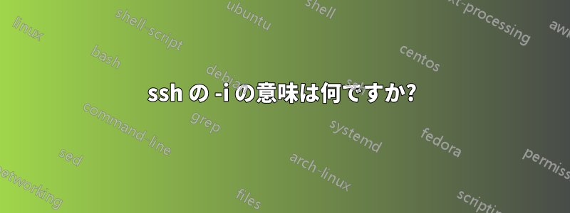 ssh の -i の意味は何ですか?