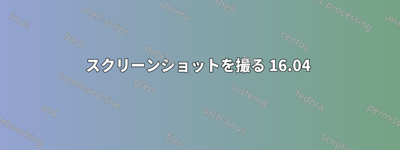 スクリーンショットを撮る 16.04