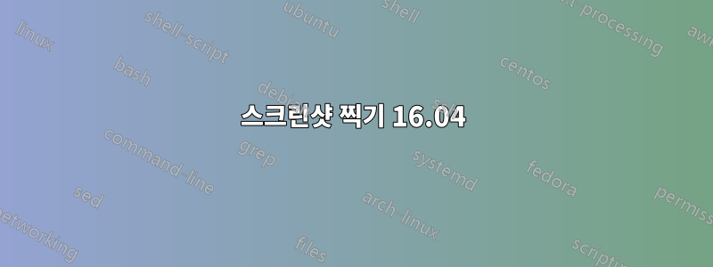 스크린샷 찍기 16.04