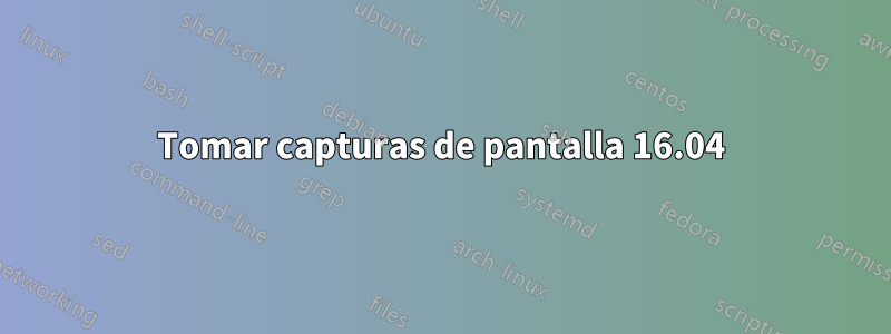 Tomar capturas de pantalla 16.04