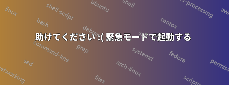 助けてください :( 緊急モードで起動する