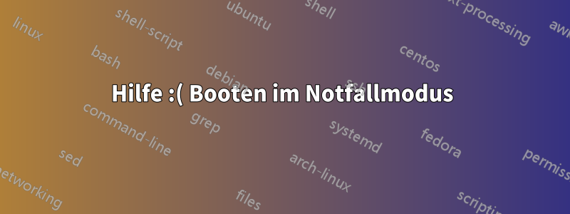 Hilfe :( Booten im Notfallmodus