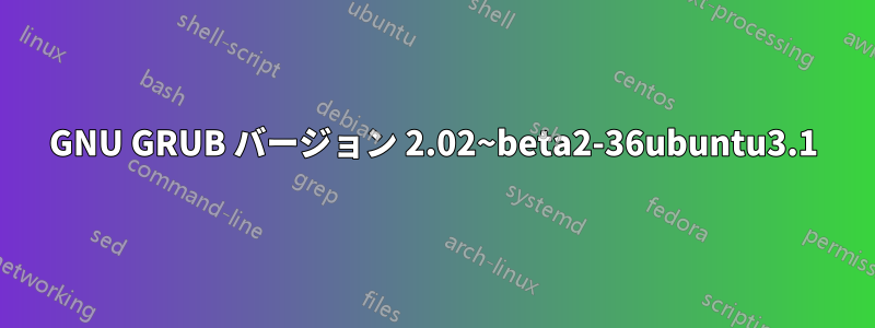 GNU GRUB バージョン 2.02~beta2-36ubuntu3.1