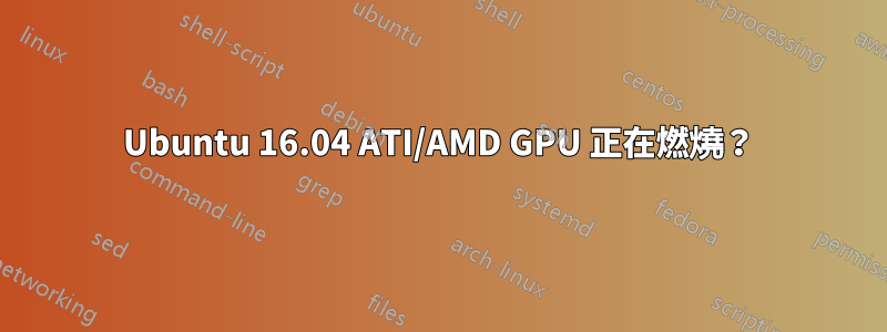 Ubuntu 16.04 ATI/AMD GPU 正在燃燒？