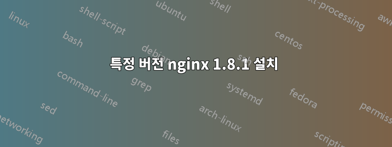 특정 버전 nginx 1.8.1 설치