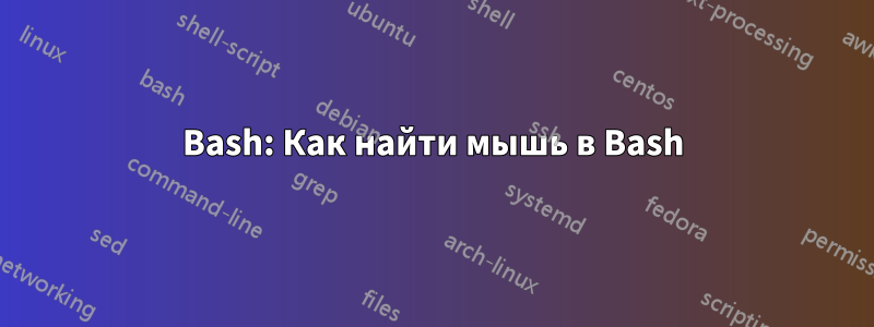 Bash: Как найти мышь в Bash