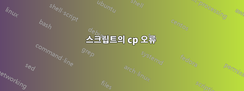 스크립트의 cp 오류