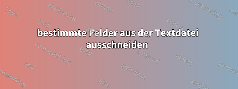 bestimmte Felder aus der Textdatei ausschneiden 