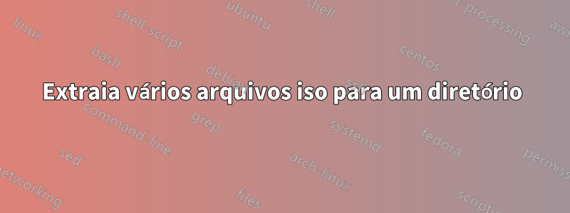 Extraia vários arquivos iso para um diretório