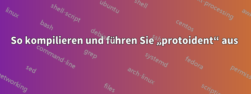 So kompilieren und führen Sie „protoident“ aus