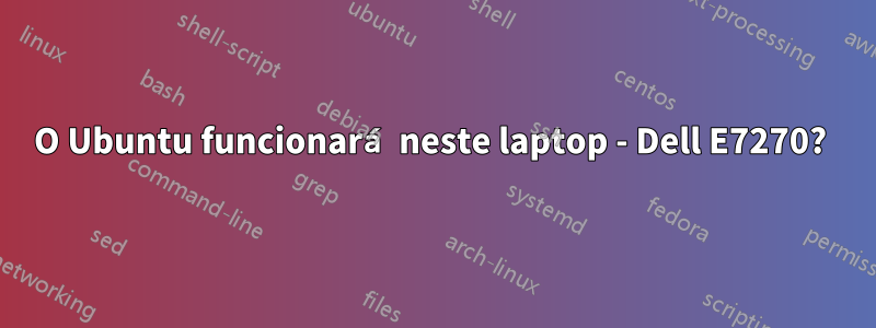 O Ubuntu funcionará neste laptop - Dell E7270? 