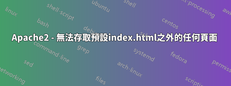 Apache2 - 無法存取預設index.html之外的任何頁面