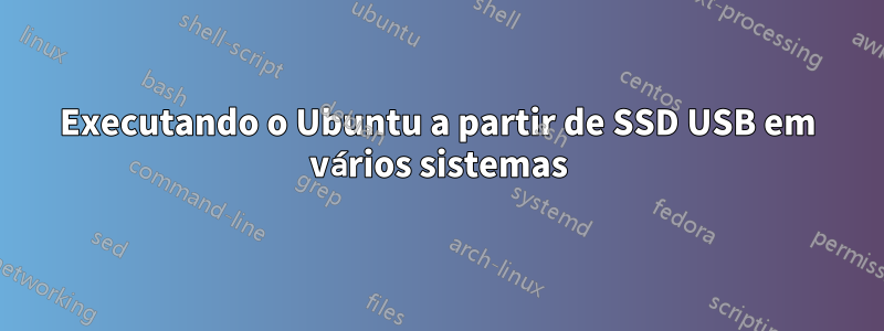 Executando o Ubuntu a partir de SSD USB em vários sistemas