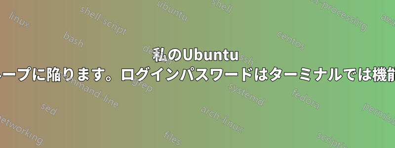 私のUbuntu 14.04は、デスクトップにログインしようとするとログインループに陥ります。ログインパスワードはターミナルでは機能しますが、暗号化されたフォルダを開くことができません。