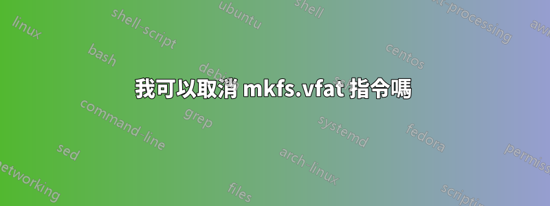 我可以取消 mkfs.vfat 指令嗎