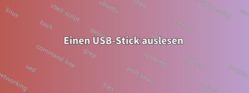 Einen USB-Stick auslesen