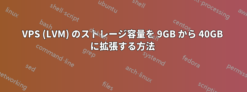 VPS (LVM) のストレージ容量を 9GB から 40GB に拡張する方法