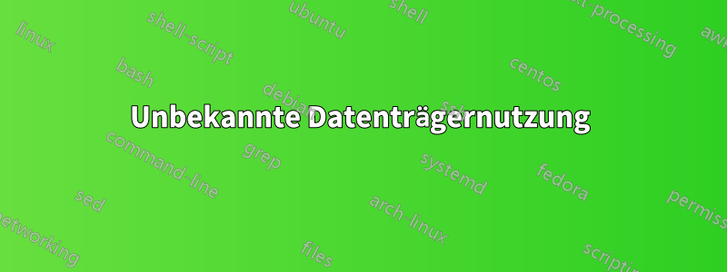 Unbekannte Datenträgernutzung