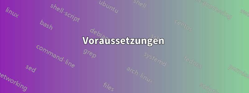 Voraussetzungen