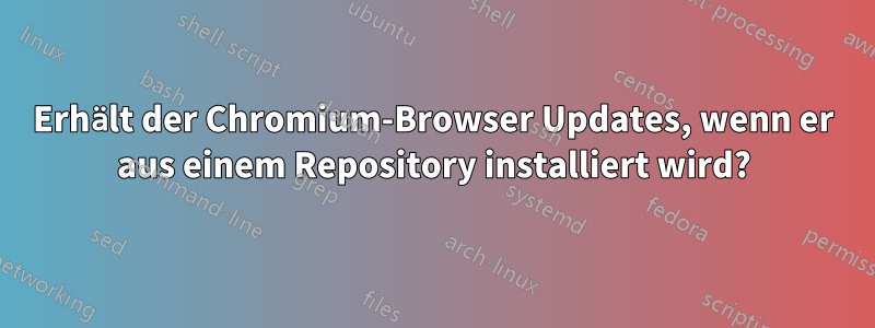 Erhält der Chromium-Browser Updates, wenn er aus einem Repository installiert wird?