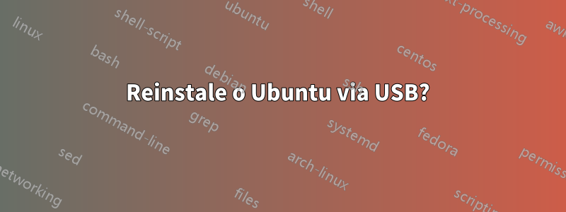 Reinstale o Ubuntu via USB? 