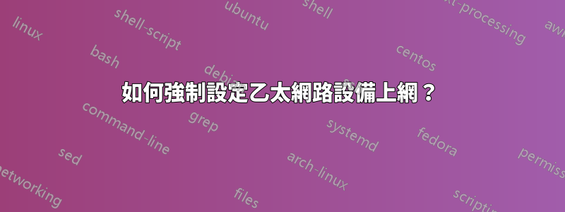 如何強制設定乙太網路設備上網？