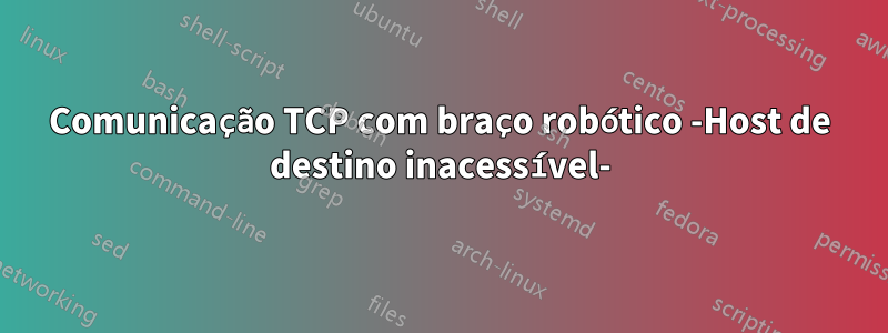 Comunicação TCP com braço robótico -Host de destino inacessível-