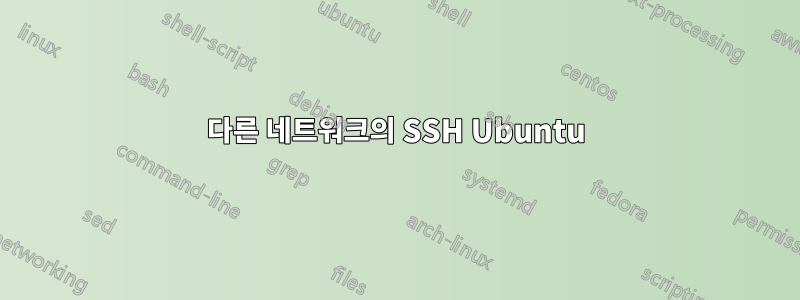 다른 네트워크의 SSH Ubuntu