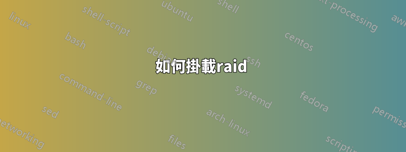 如何掛載raid