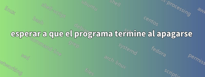 esperar a que el programa termine al apagarse