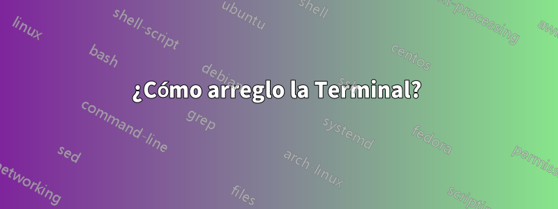 ¿Cómo arreglo la Terminal?