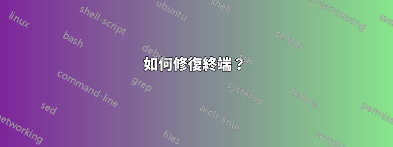 如何修復終端？