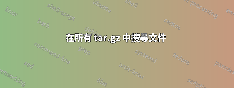 在所有 tar.gz 中搜尋文件