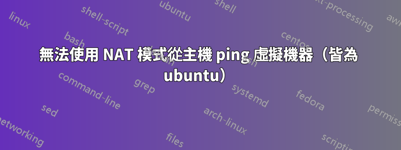 無法使用 NAT 模式從主機 ping 虛擬機器（皆為 ubuntu）